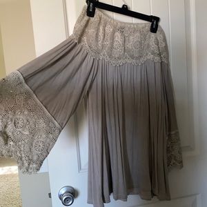Off the Shoulder Lace Tunic